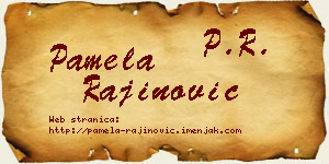 Pamela Rajinović vizit kartica